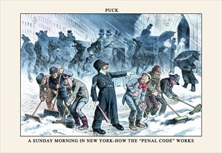 Puck Magazine: A Sunday Morning in New York