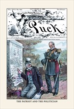 Puck Magazine: The Patriot and the Politician 1885