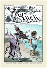 Puck Magazine: A Flirtation 1885