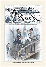 Puck Magazine: Another Patient for Pasteur 1885