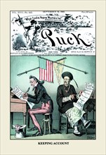 Puck Magazine: Keeping Account 1885