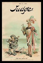 Judge Magazine: John Bull Backs Out 1889