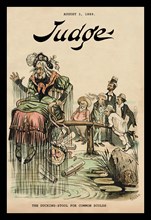 Judge Magazine: The Ducking-Stool for Common Scolds 1889