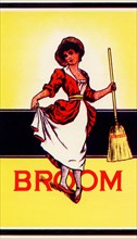 Dainty Woman Broom Label