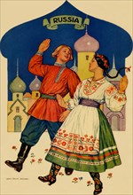 Russian dancers in a folk costume