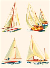 Four Sailboat Scenes 1935