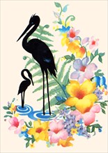 Storks and Flowers 1935