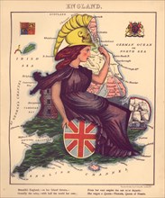 Anthropomorphic Map of England 1868