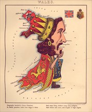 Anthropomorphic Map of Wales 1868