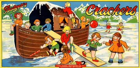 Children on Boat as an advertisement for Crackers