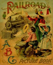 Railroad ABC - waving at the train engineer 1890