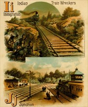 Railroad ABC - I is for Indian Train Wreckers - J is for junction 1890