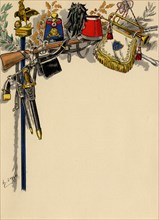 Illustration of Scabbards & Pouch, Rifle, cap, Military, shako as a design