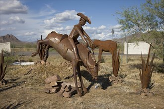 Iron Horses and cactus near Sedona, Arizona 2006