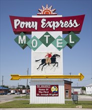 Pony Express Motel sign, St. Joseph, Missouri 2006