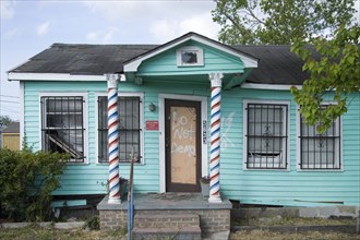 Barber Shop located in Ninth Ward, New Orleans, Louisiana, damaged by Hurricane Katrina in 2005  2005