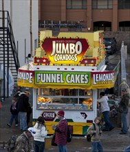 Funnel Cakes are available in many flavors at the Mardi Gras celebration in Mobile, Alabama 2010