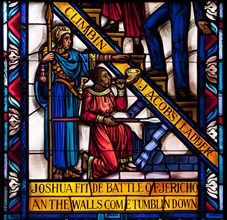 Singing Windows stained glass, designed by J&R Lamb, located in the University chapel at Tuskegee University, Tuskegee, Alabama 2010
