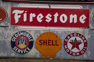 Firestone, Shell, Texaco and Oldsmobile Service Signs 2010
