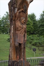 Carved Indian in Spring Park, Tuscumbia, Alabama 2010