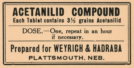 Acetanild Compound 1920