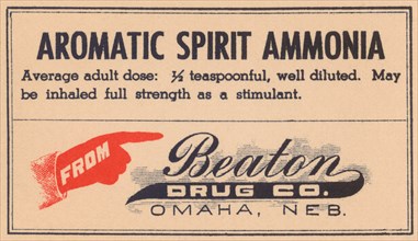 Aromatic Spirit Ammonia 1920
