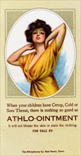 Athlo - Ointment for Croup, Cold or Sore Throat 1890