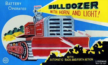 Battery Operated Bulldozer with Horn and Light 1950