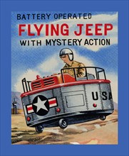 Battery Operated Flying Jeep with Mystery Action 1950