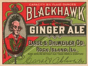 Blackhawk Ginger Ale 1920