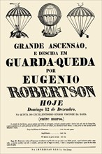 Broadside Announcement of a Balloon Ascension 1825