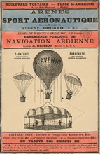 Broadside Announcement of a Balloon Ascension 1885