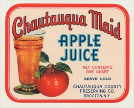 Cahutauqua Maid Apple Juice 1920