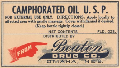 Camphorated Oil U.S.P. 1920