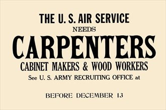 Carpenters, Cabinet Makers & Wood Workers 1917