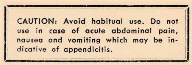 Caution: Avoid Habitual Use… 1920