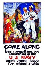Come along - learn something, see something in the U.S. Navy Ample shore leave for inland sights 1919