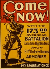 Come now! With the 173rd Overseas Battalion, Canadian Highlanders 1918