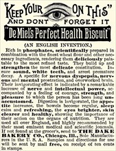 De Miel's Perfect Health Biscuit 1890
