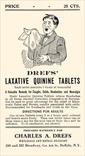 Dref's Lazative Quinine Tablets 1930