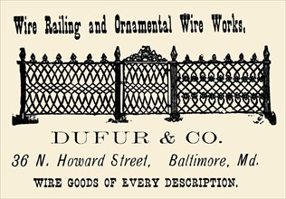 Dufur & Co Wire Railing and Ornamental Wire Works