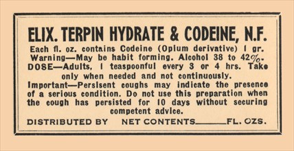 Elixir Terpin Hydrate & Codeine N.F. 1920