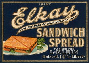 Elkay Sandwich Spread 1920