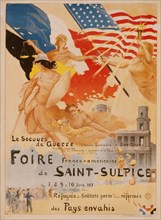 Foire France-Américaine de Saint-Sulpice. Le Secours de Guerre; The French-American fair at Saint Sulpice. Le Secours de Guerre (relief agency for the victims of the war). 1917