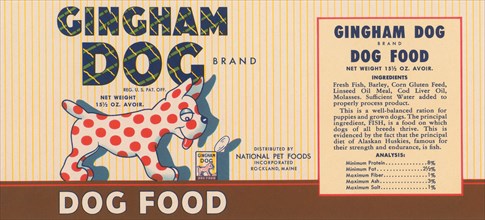 Gingham Dog - Dog Food 1930