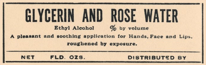 Glycerin and Rose Water 1920