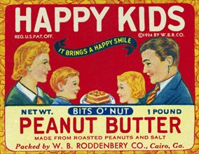 Happy Kids Bits o' Nut Peanut Butter 1934