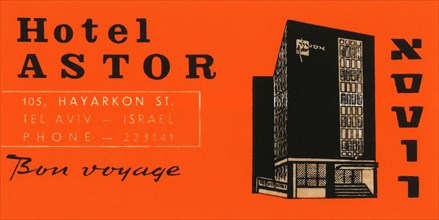 Hotel Astor Luggage Label