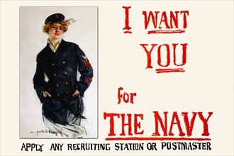 I want you for the Navy Apply any recruiting station or postmaster  1917