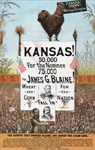 Kansas! For James G Blaine. 1884